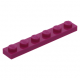 LEGO lapos elem 1x6, bíborvörös (3666)